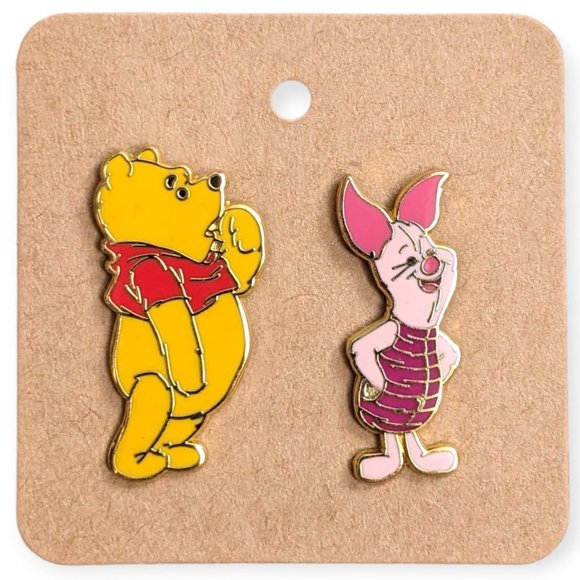 Winnie the Pooh Disney Paris Pins: Thoughtful Pooh and Happy Piglet - Picture 4 of 4